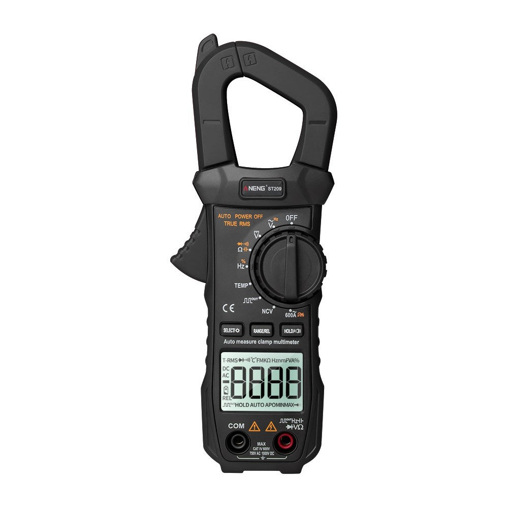 ANENG ST209 True RMS Digital Clamp Multimeter, 6000 Counts, DC/AC Current Tester, Auto Ranging LCD Voltmeter