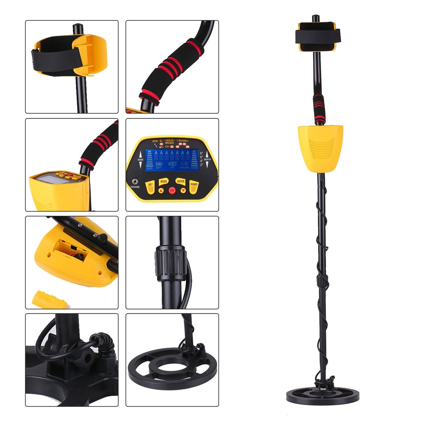 High Sensitivity Waterproof Metal Detector – Professional Treasure Hunter with LCD Display & 7 Target Categories