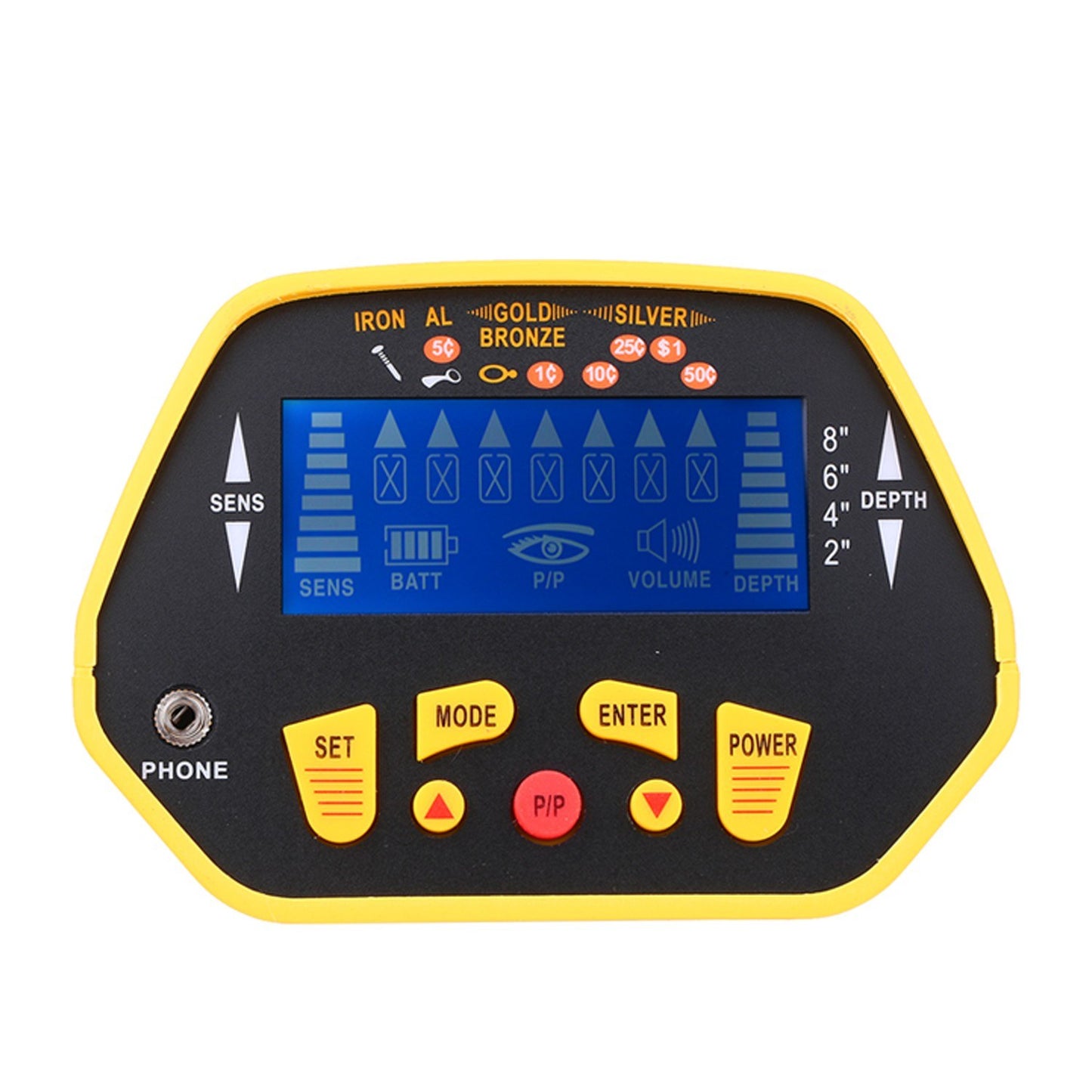 High Sensitivity Waterproof Metal Detector – Professional Treasure Hunter with LCD Display & 7 Target Categories