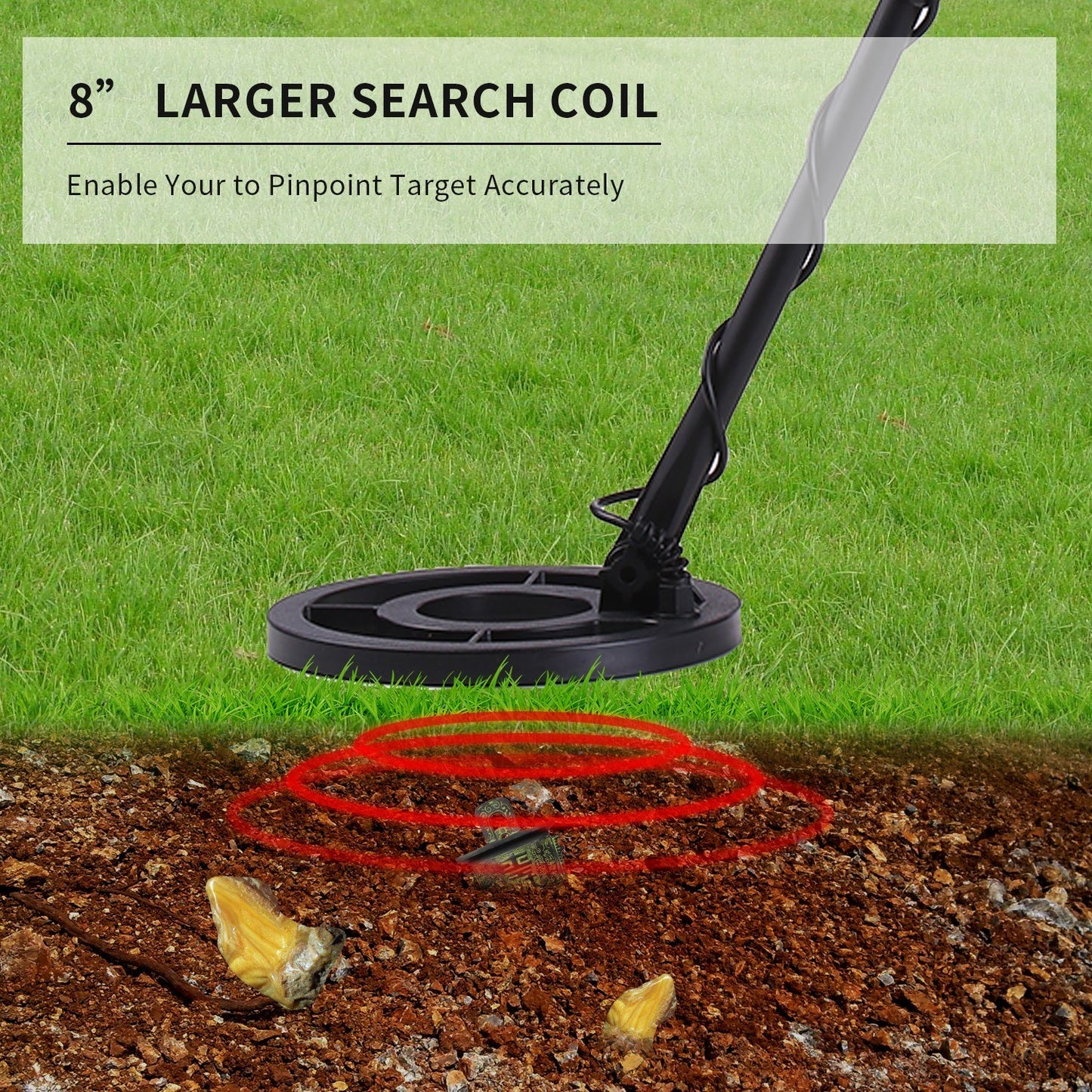 High Sensitivity Waterproof Metal Detector – Professional Treasure Hunter with LCD Display & 7 Target Categories