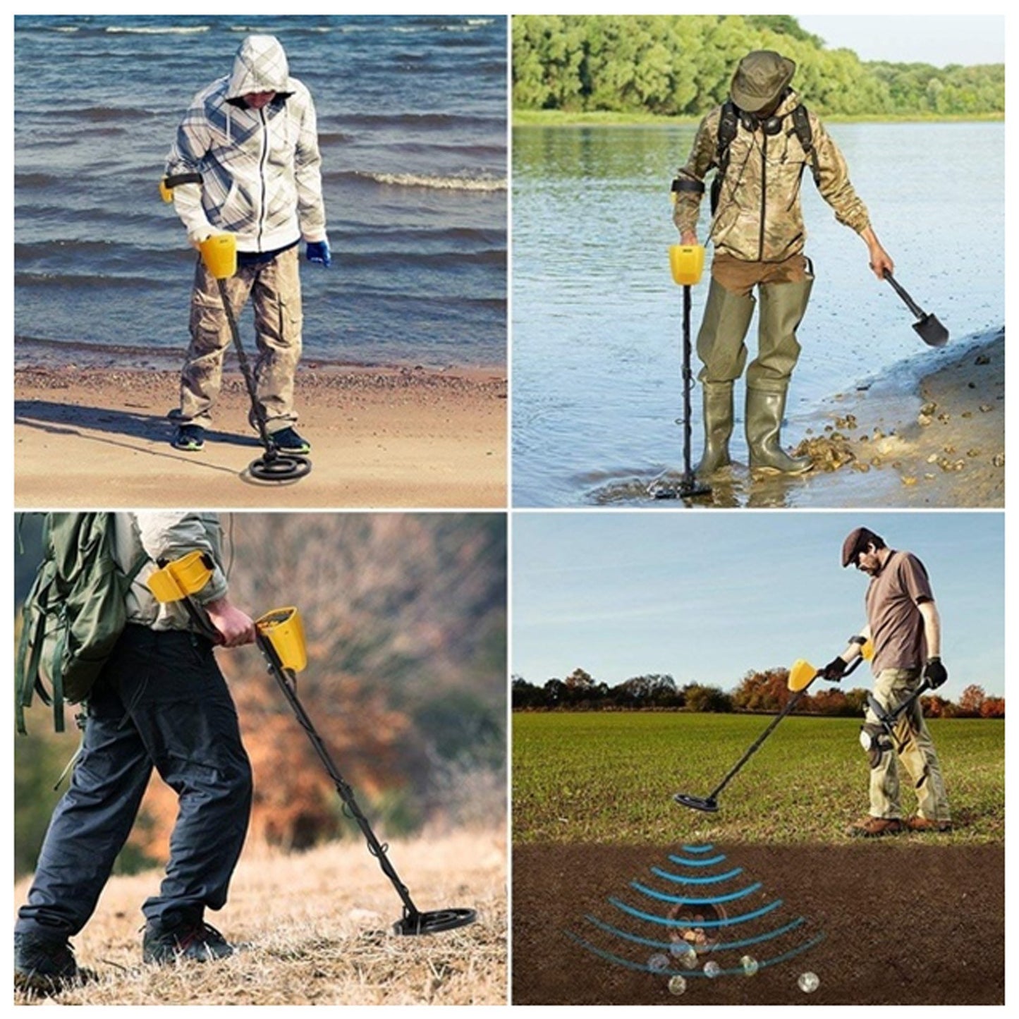 High Sensitivity Waterproof Metal Detector – Professional Treasure Hunter with LCD Display & 7 Target Categories