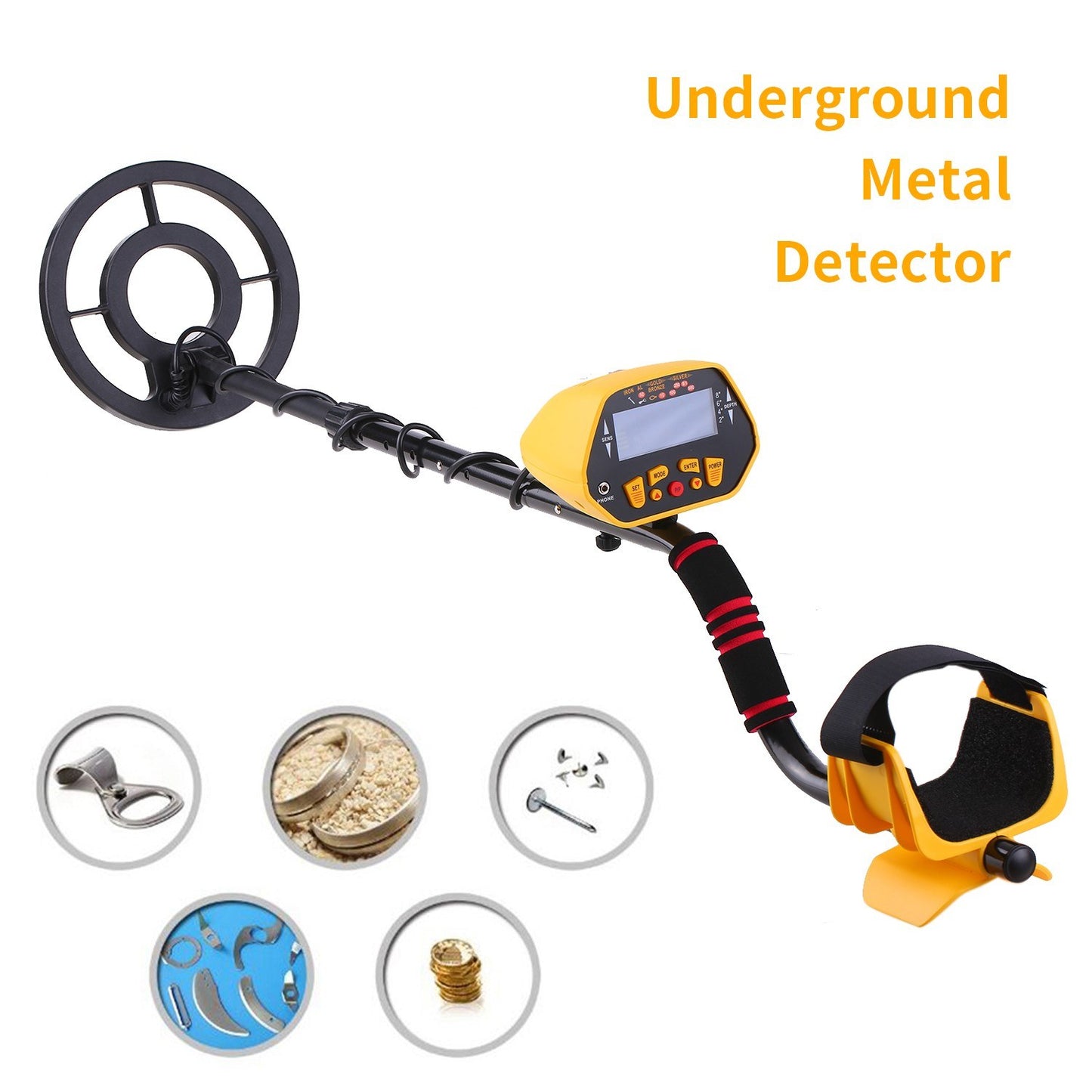 High Sensitivity Waterproof Metal Detector – Professional Treasure Hunter with LCD Display & 7 Target Categories