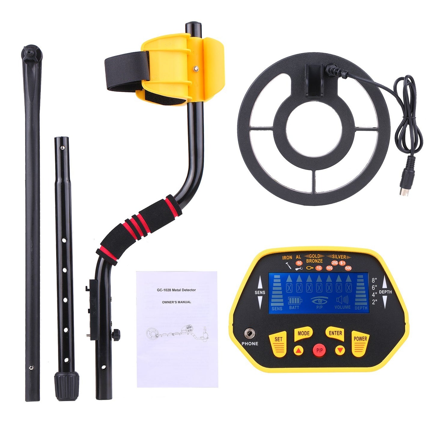High Sensitivity Waterproof Metal Detector – Professional Treasure Hunter with LCD Display & 7 Target Categories