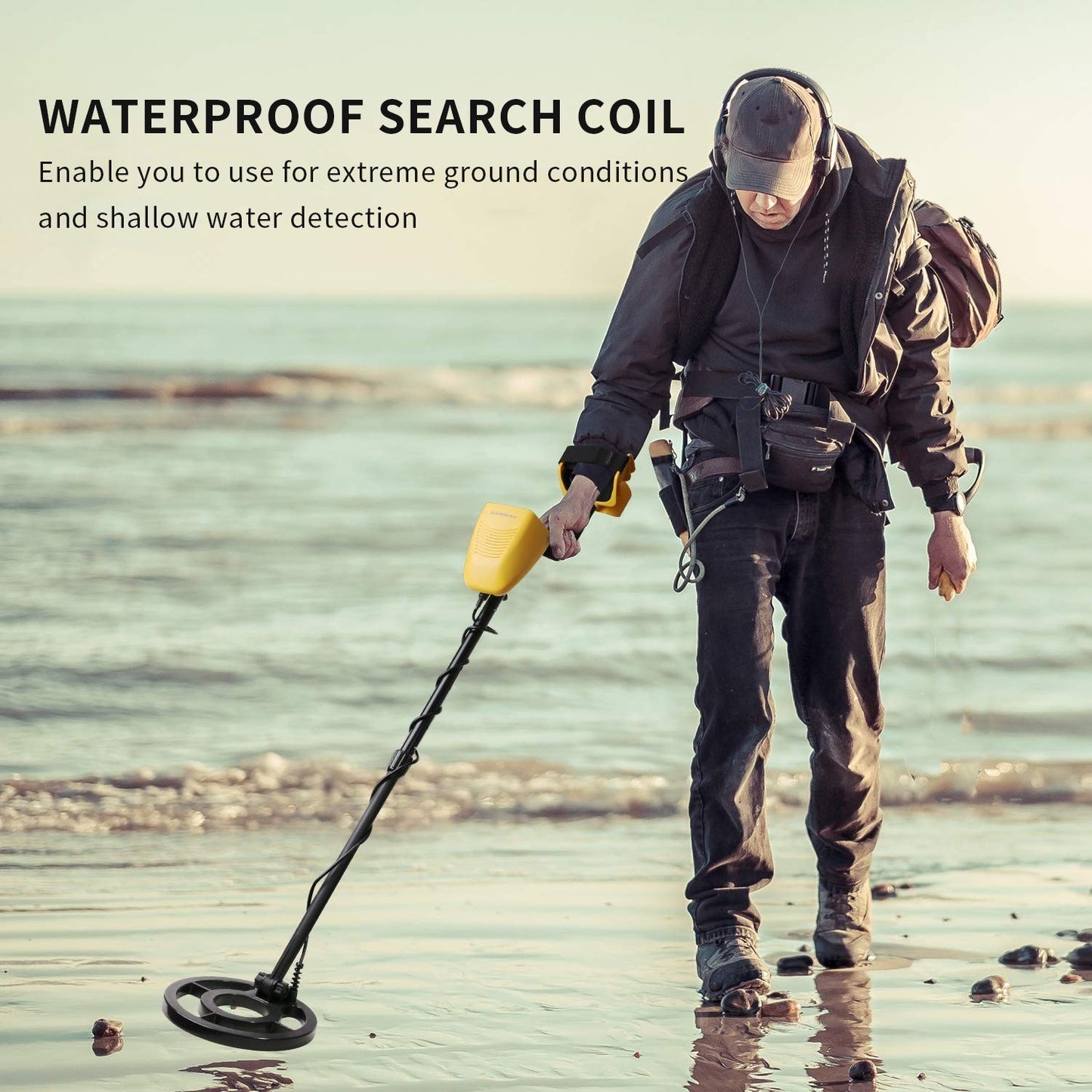 High Sensitivity Waterproof Metal Detector – Professional Treasure Hunter with LCD Display & 7 Target Categories