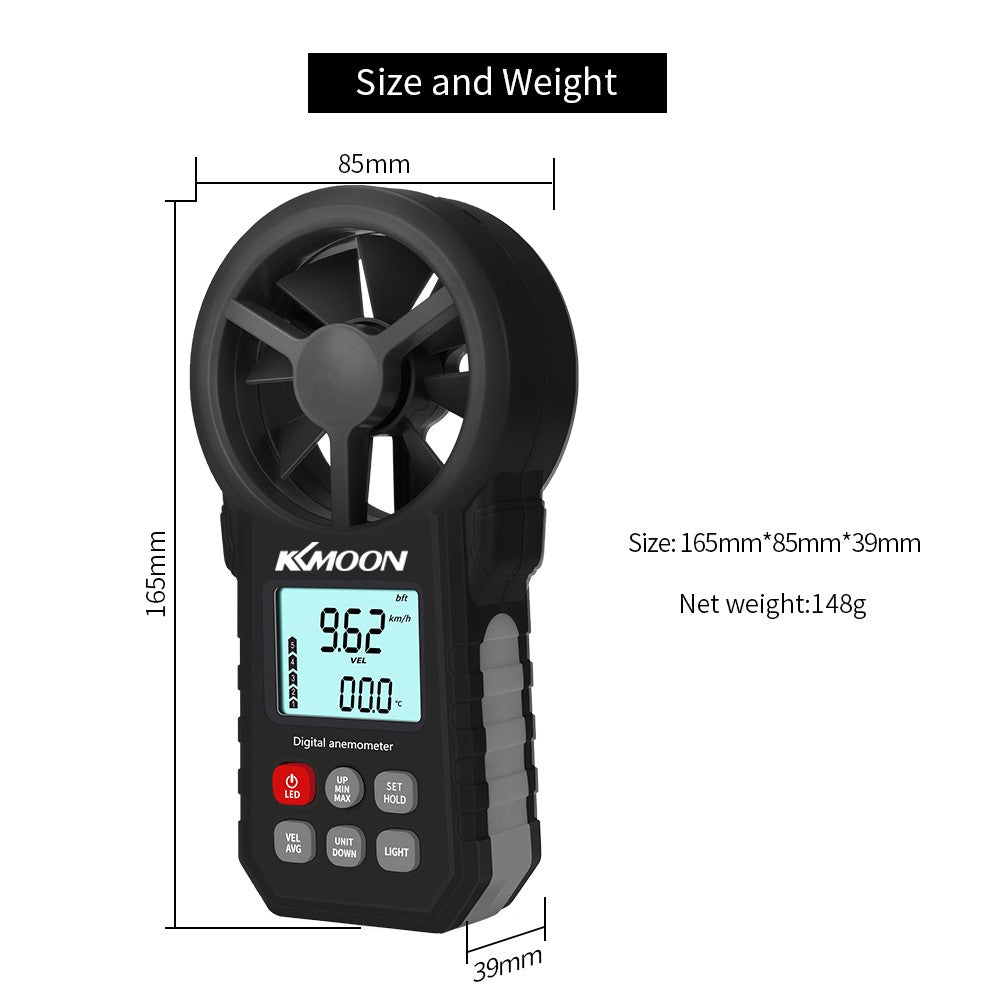 KKMOON Portable Handheld Wind Speed Anemometer