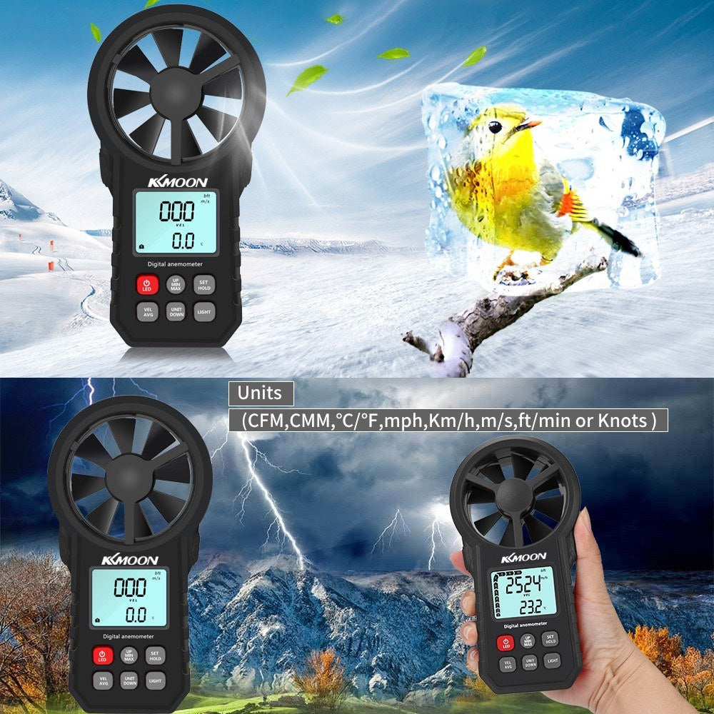 KKMOON Portable Handheld Wind Speed Anemometer