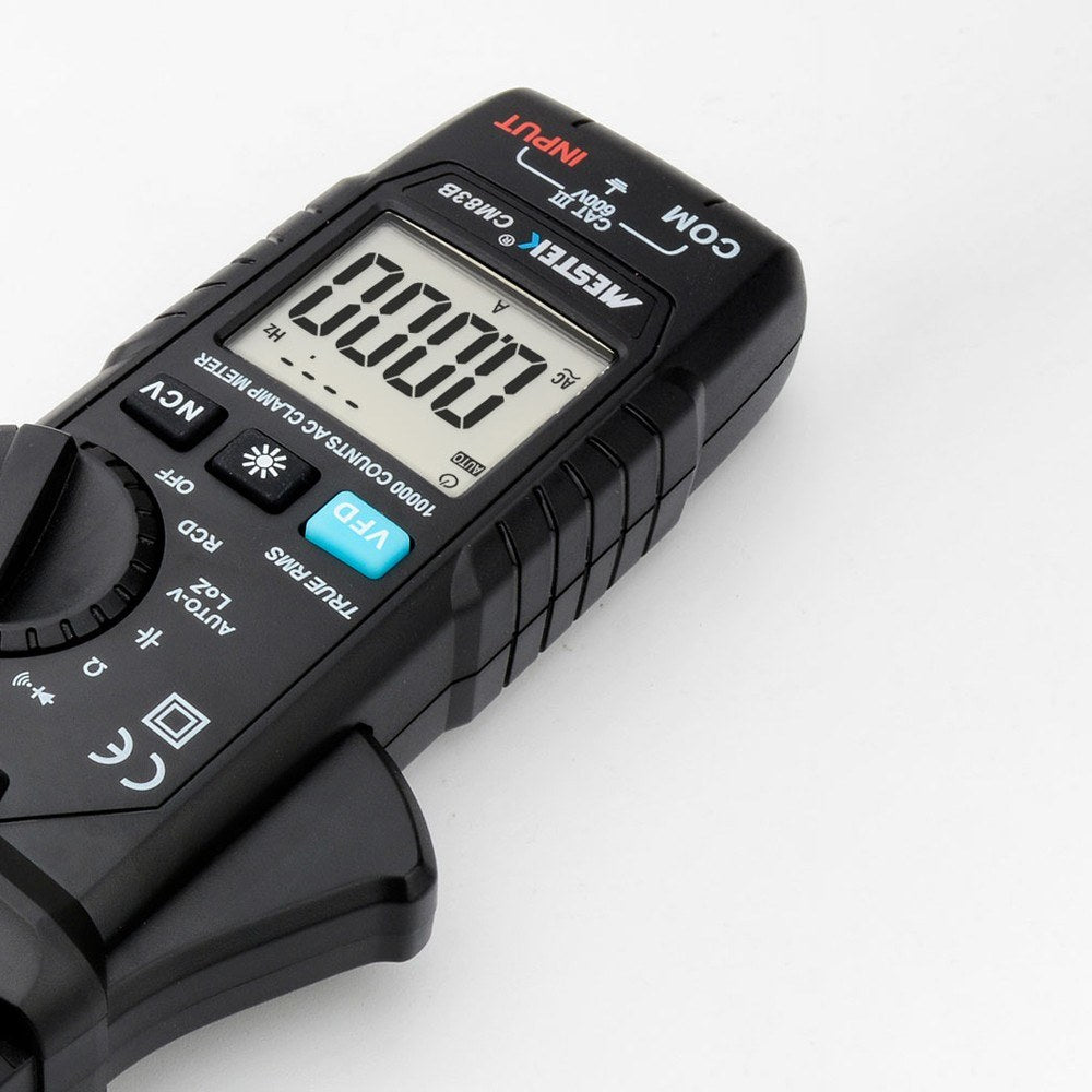 MESTEK 600A Clamp Meter Digital Multimeter - AC/DC Voltage, Capacitance, NCV Tester with Backlight & Data Hold