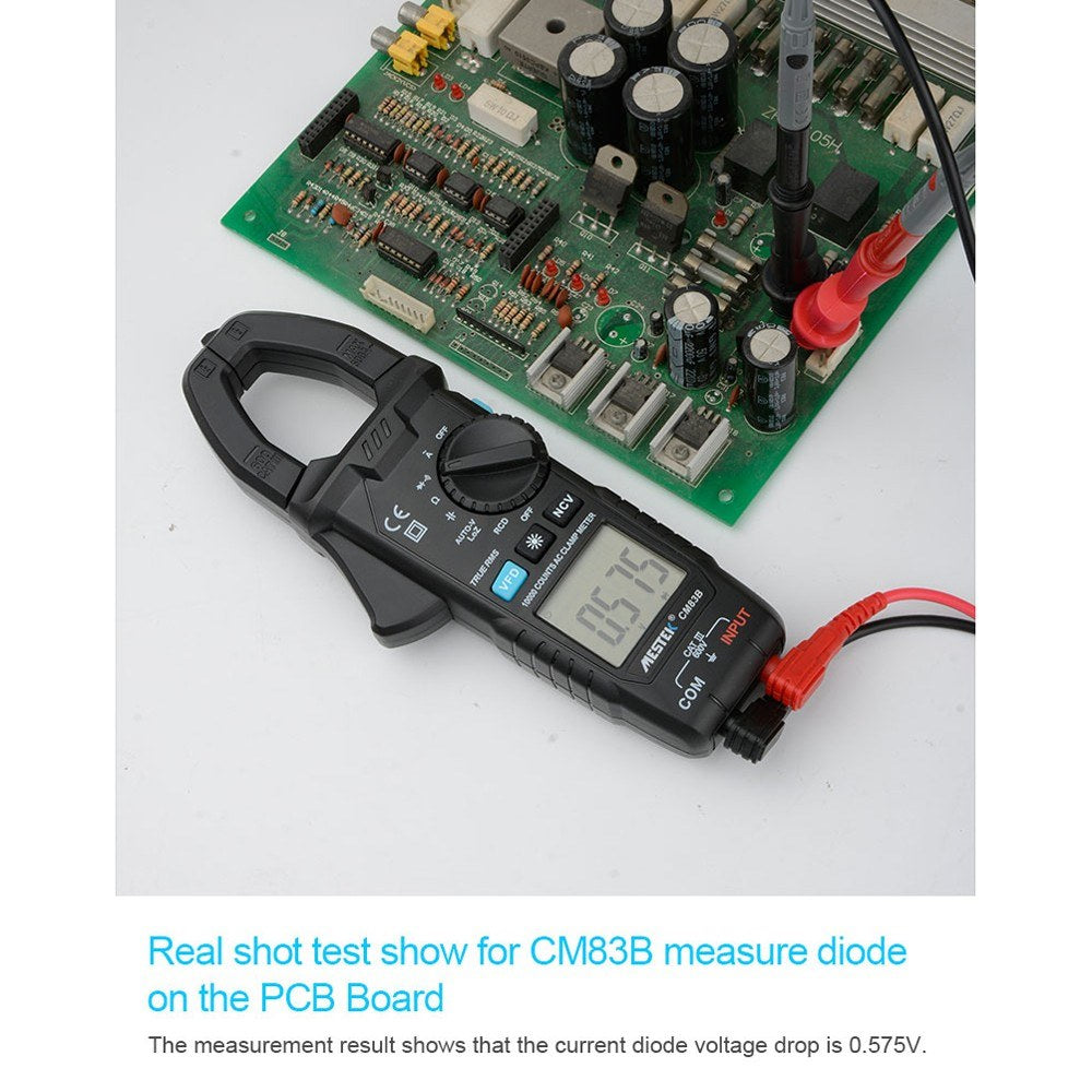 MESTEK 600A Clamp Meter Digital Multimeter - AC/DC Voltage, Capacitance, NCV Tester with Backlight & Data Hold