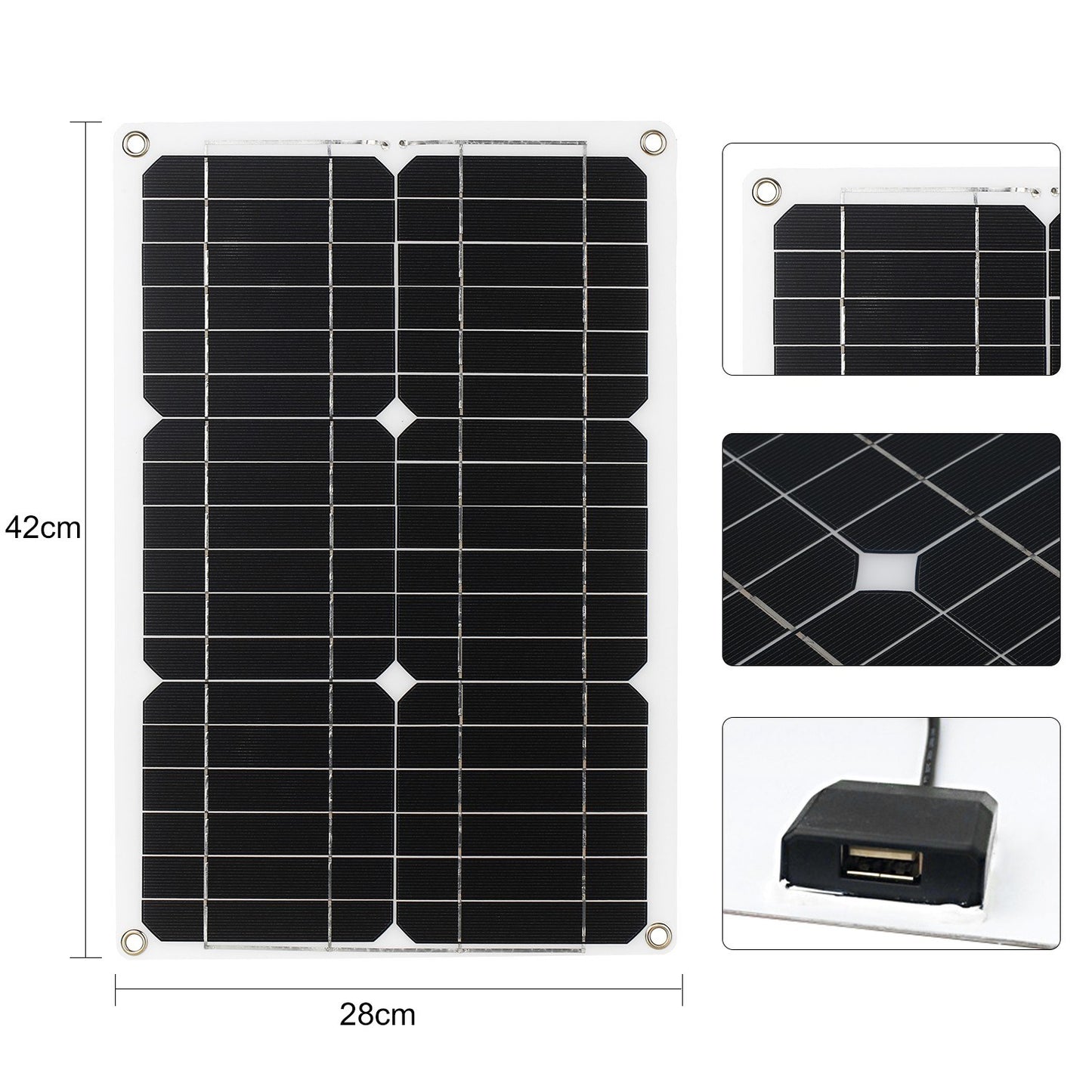 18W 12V Off-Grid Solar Panel Kit with Monocrystalline Module & SAE Charge Controller