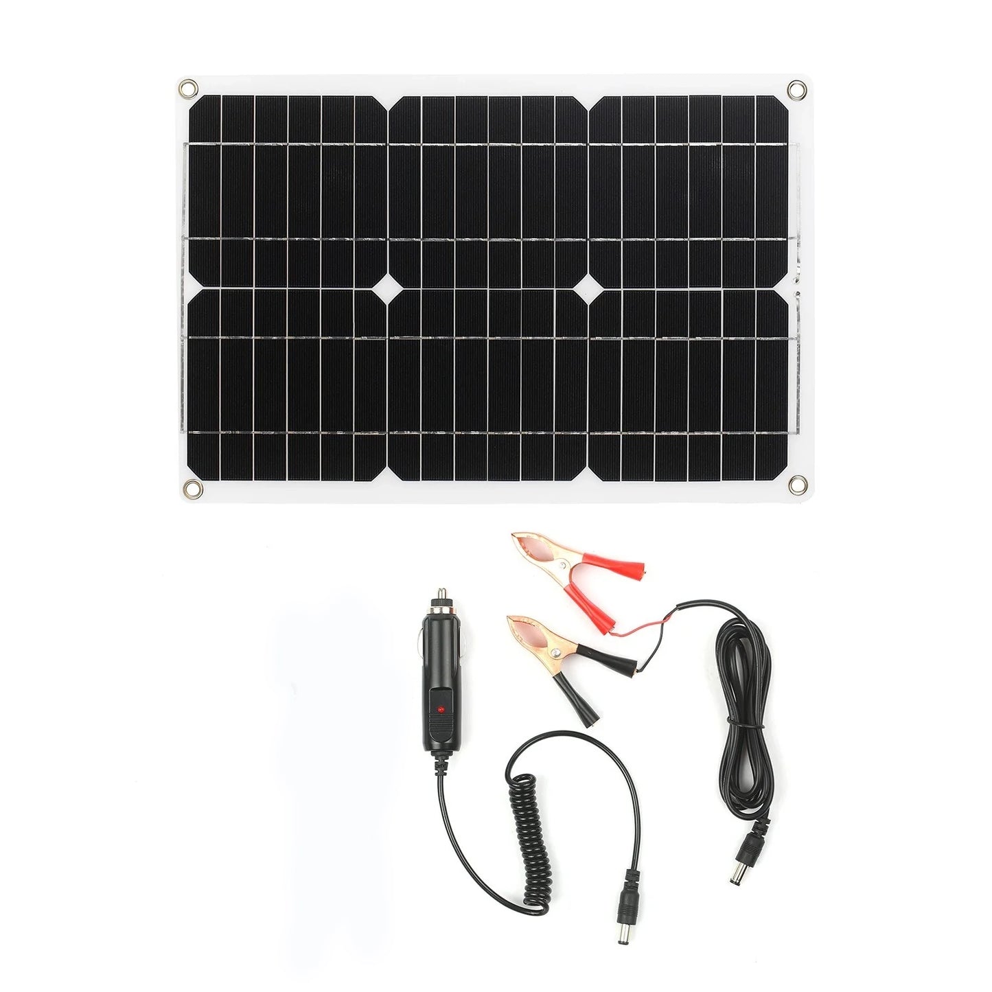18W 12V Off-Grid Solar Panel Kit with Monocrystalline Module & SAE Charge Controller