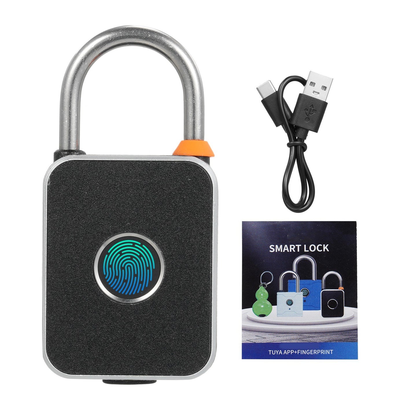 Biometric Fingerprint Padlock: Keyless, Waterproof, USB Charged for Gym, Luggage, Bikes, Backpacks, Fence