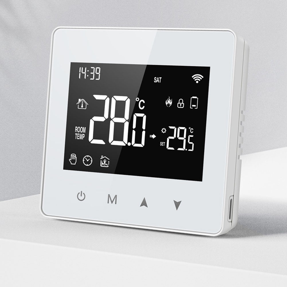 Tuya WiFi Smart Temperature Controller with LED Display, Compact Size for Water/Gas Boilers, Alexa & Google Home Compatible