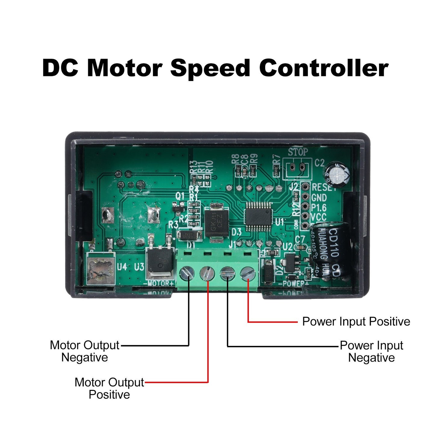 150W DC Motor Speed Controller PWM Driver 5-30V with Adjustable Rotary Switch Module