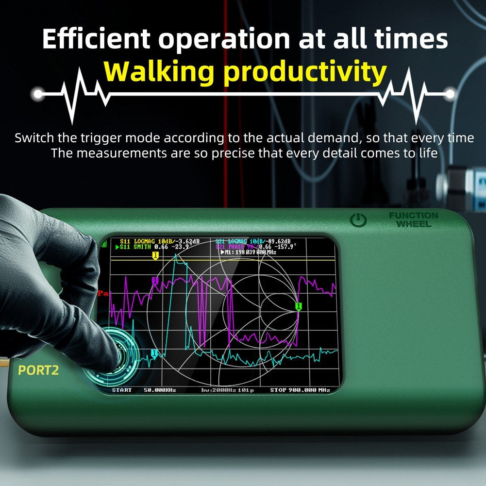 Portable Handheld Vector Network Analyzer with 3.98-inch TFT Display, HF VHF Ultra-High Frequency, Type-C Charging