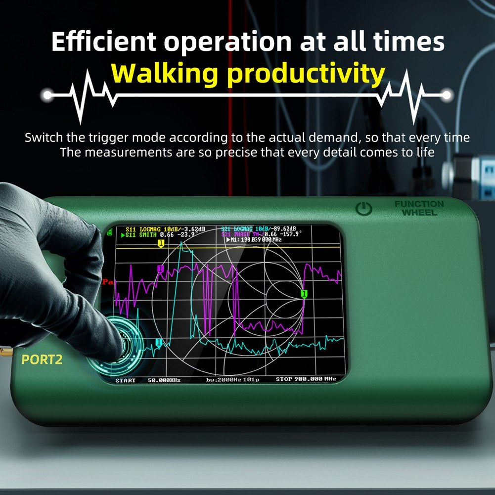 Portable Handheld Vector Network Analyzer with 3.98-inch TFT Display, HF VHF Ultra-High Frequency, Type-C Charging