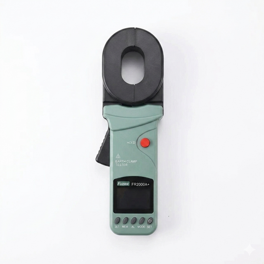 FR2000A+ Clamp Ground Resistance Tester, 0.01Ω-200Ω Range, Loop Resistance Tester with 300 Data Storage Sets