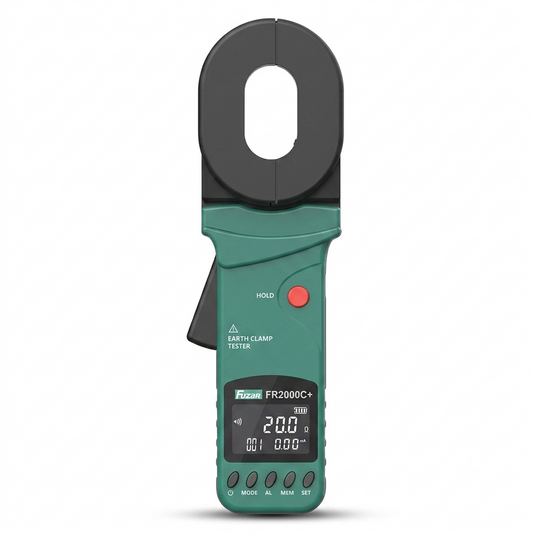 FR2000C+ Clamp Ground Resistance and Loop Tester 0.01Ω-1200Ω, 0.00mA-20A Leakage Current, 300 Data Sets Storage