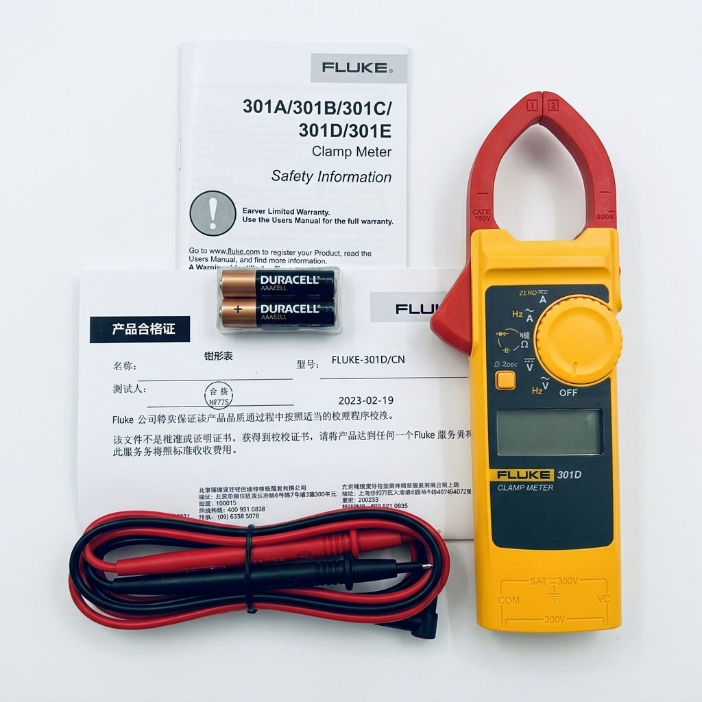 FLUKE 301 Series Mini Digital AC Clamp Meter (F301A / F301A+ / F301B / F301C / F301D)