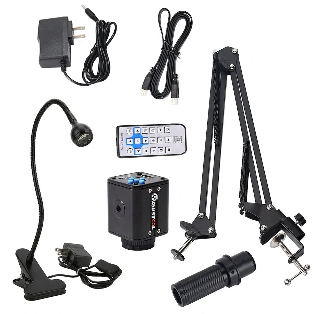 HAYEAR 24MP 4K HDMI Industrial Microscope Camera with 1X-130X Zoom C Mount Lens & Remote Control
