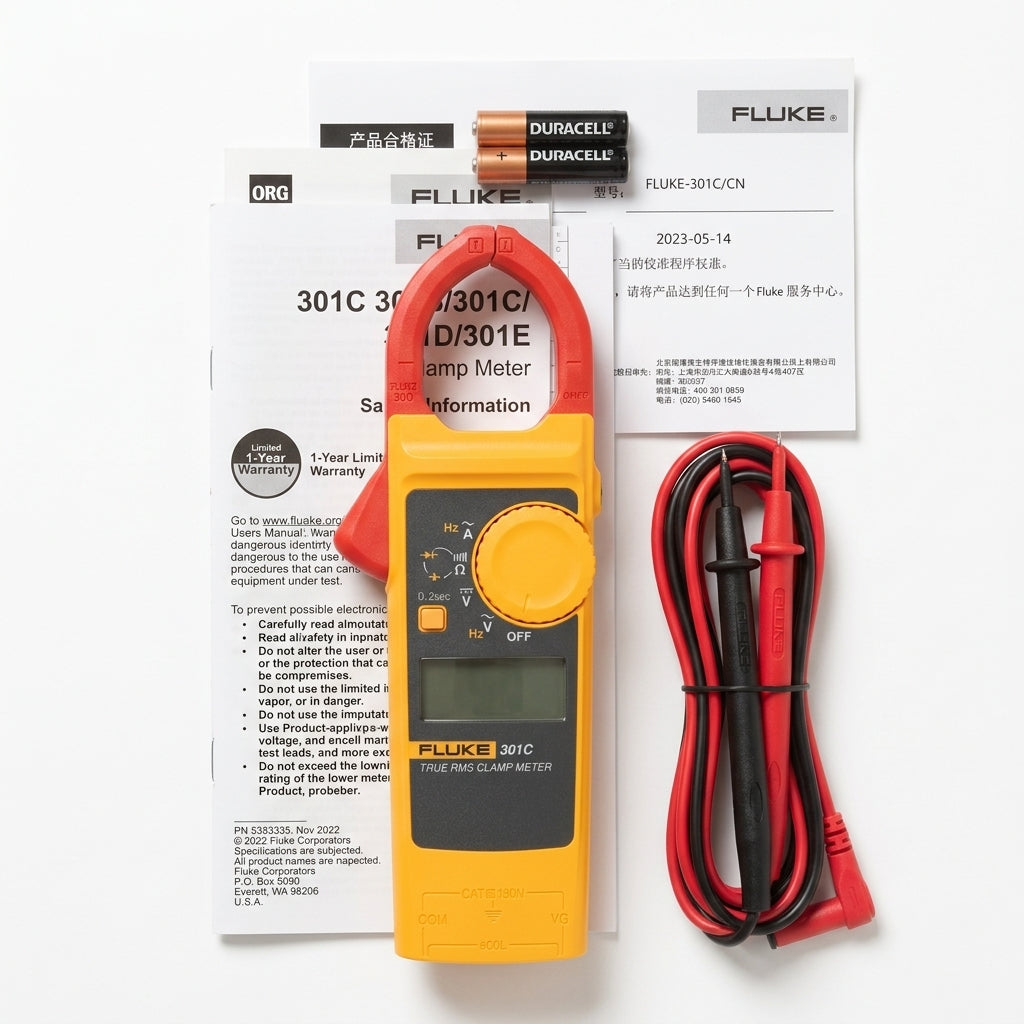 FLUKE 301 Series Mini Digital AC Clamp Meter (F301A / F301A+ / F301B / F301C / F301D)