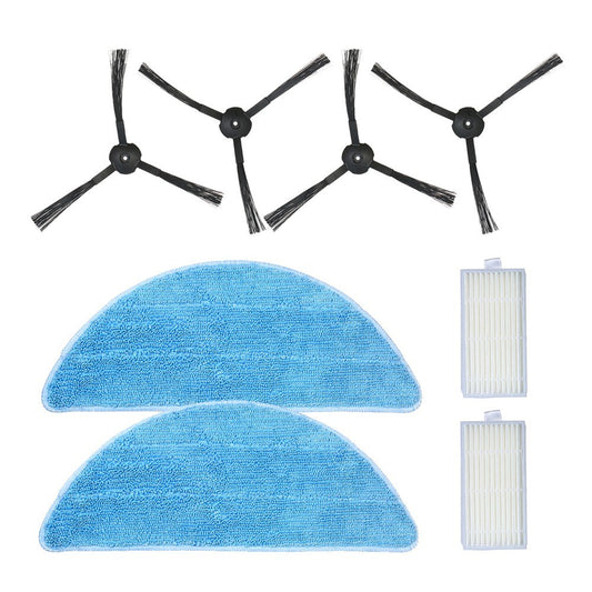 8-Pack Accessories Kit: Mops, Side Brushes & HEPA Filters for ILIFE V5S, V3S, V3, V5 Pro Robotic Vacuum Cleaner