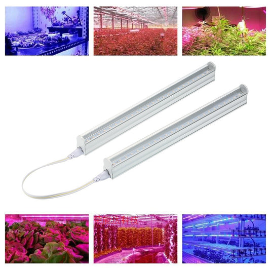 2-Pack T5 LED Grow Light Strips 5W for Plant Shelves & Greenhouses with US Plug