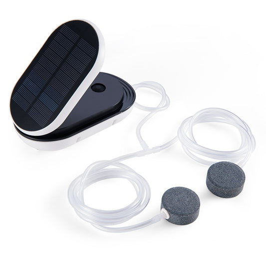 Solar Power Aquarium Oxygen Pump with Air Bubble Stone and Pipe for Fish Tanks and Ponds