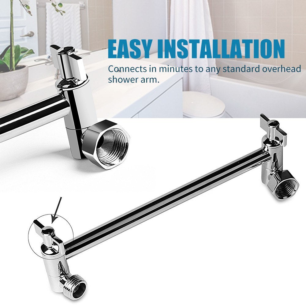 Adjustable Shower Arm Extension with Lock Joints