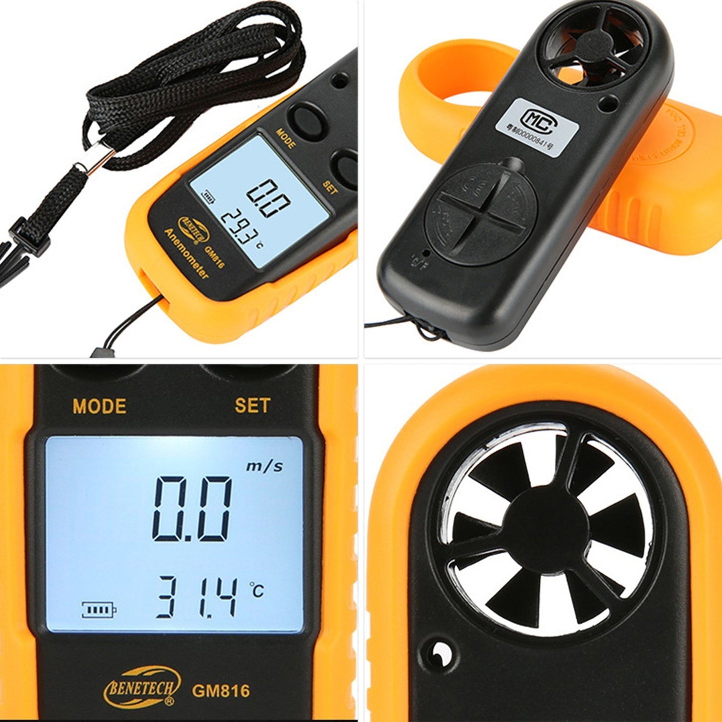 Portable Digital Anemometer Wind Speed Meter