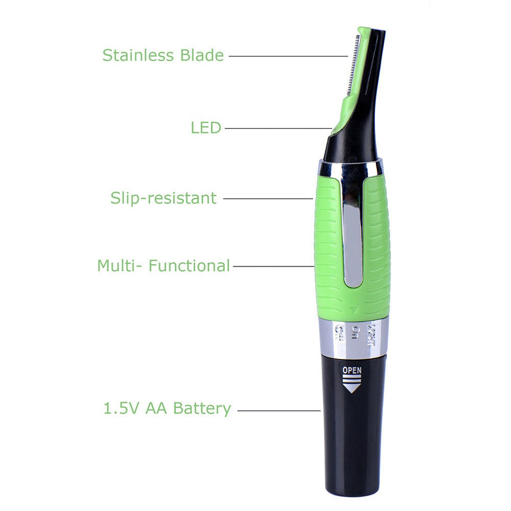 Mens Electric Hair Trimmer & Shaver - Professional Allergy-Proof for Face, Neck, Nose, Eyebrows & Body