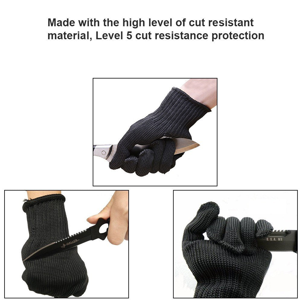 Level 5 Cut Resistant Gloves for Meat Cutting, Metal Processing, Gardening, Wood Carving, Pruning