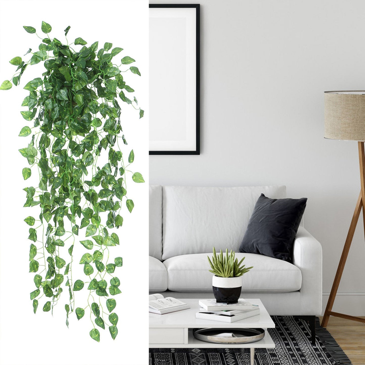 Artificial Hanging Plants Vine – Faux Greenery & Flowers for Indoor Wall Decor