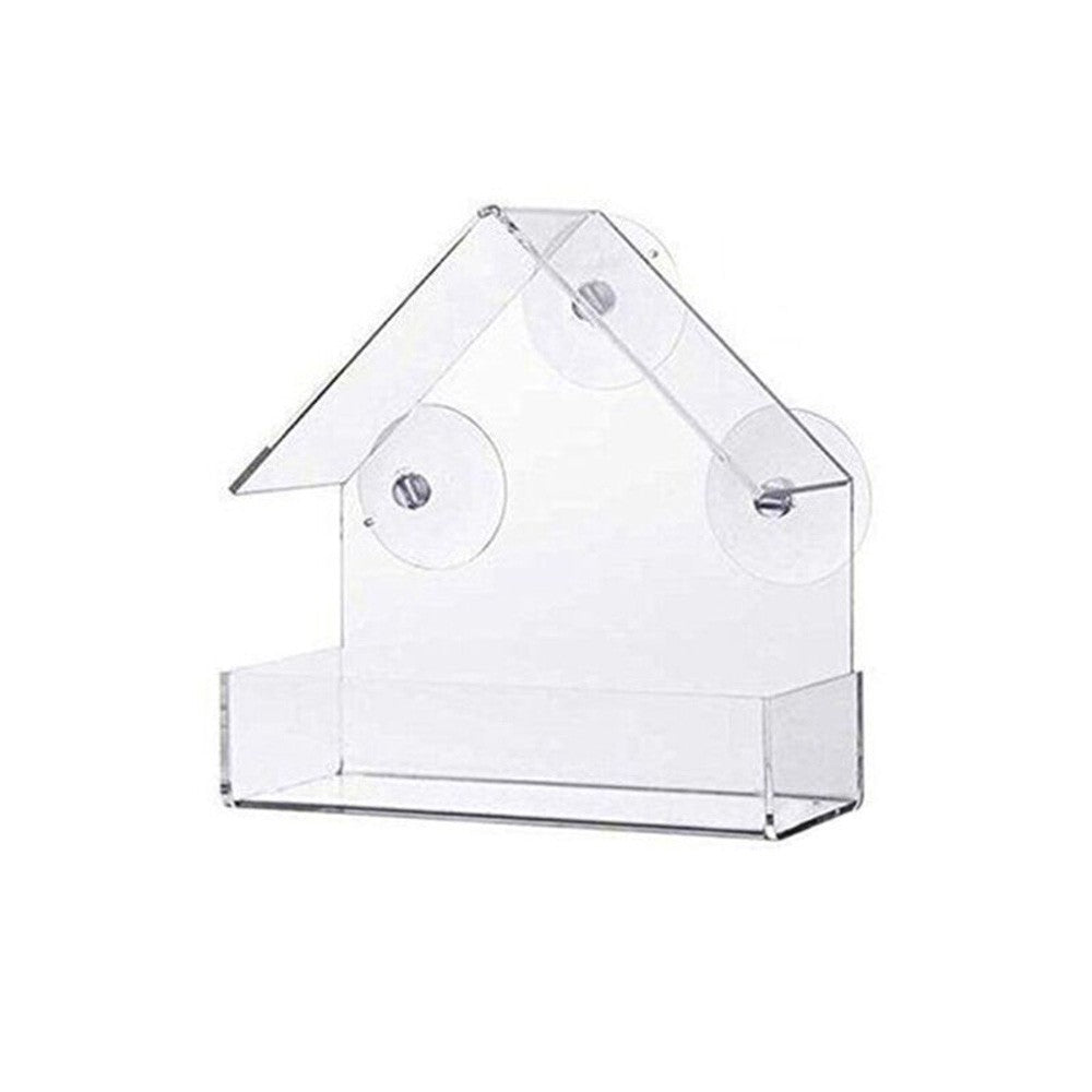 Window Parrot Bird Feeder Box