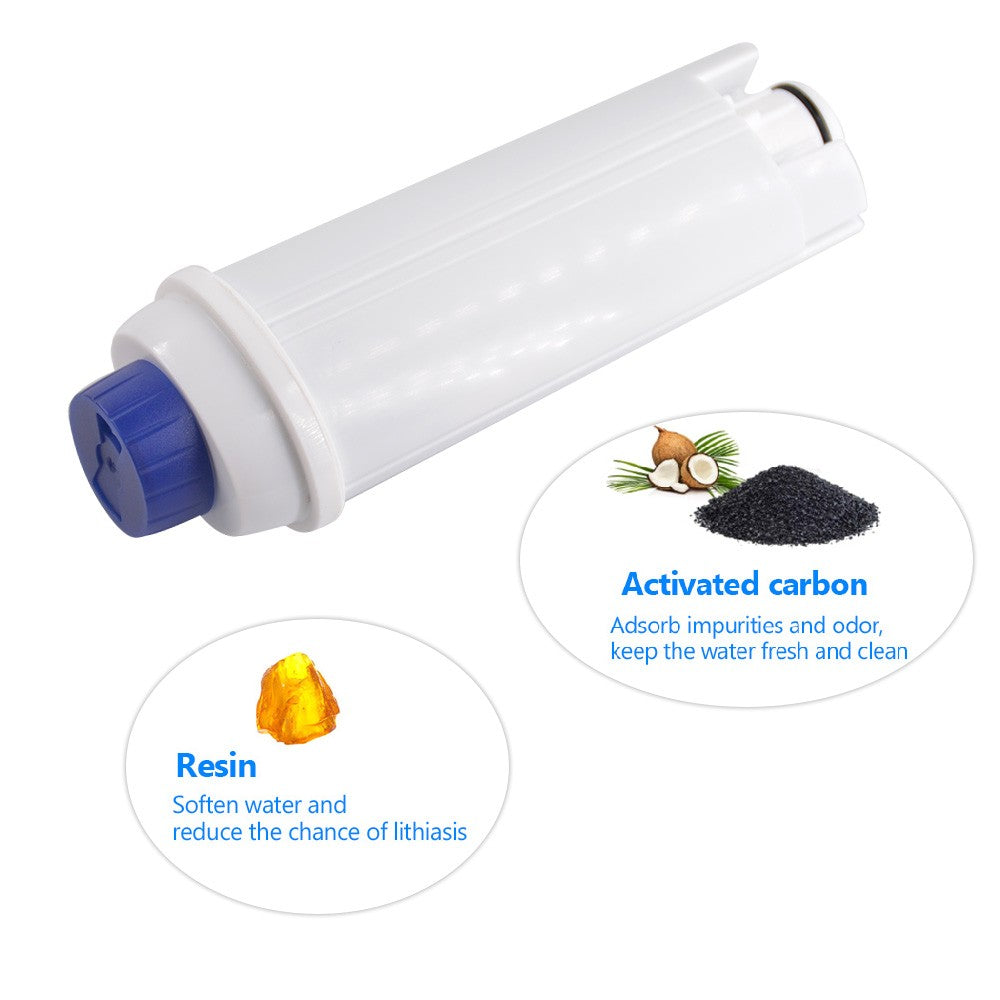 2-Pack Activated Carbon Water Filters for Delonghi DLS C002 Coffee Machines