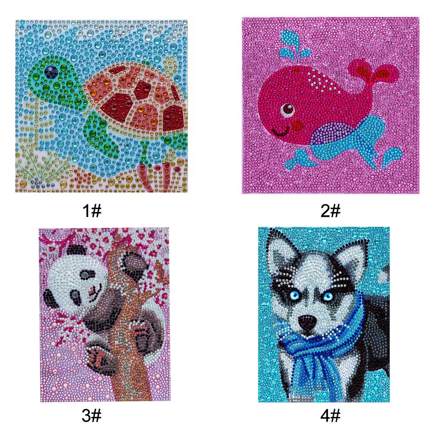 Cute Tortoise 5D Diamond Painting Kit - Full Drill 150x150mm Embroidery Decor for Kids