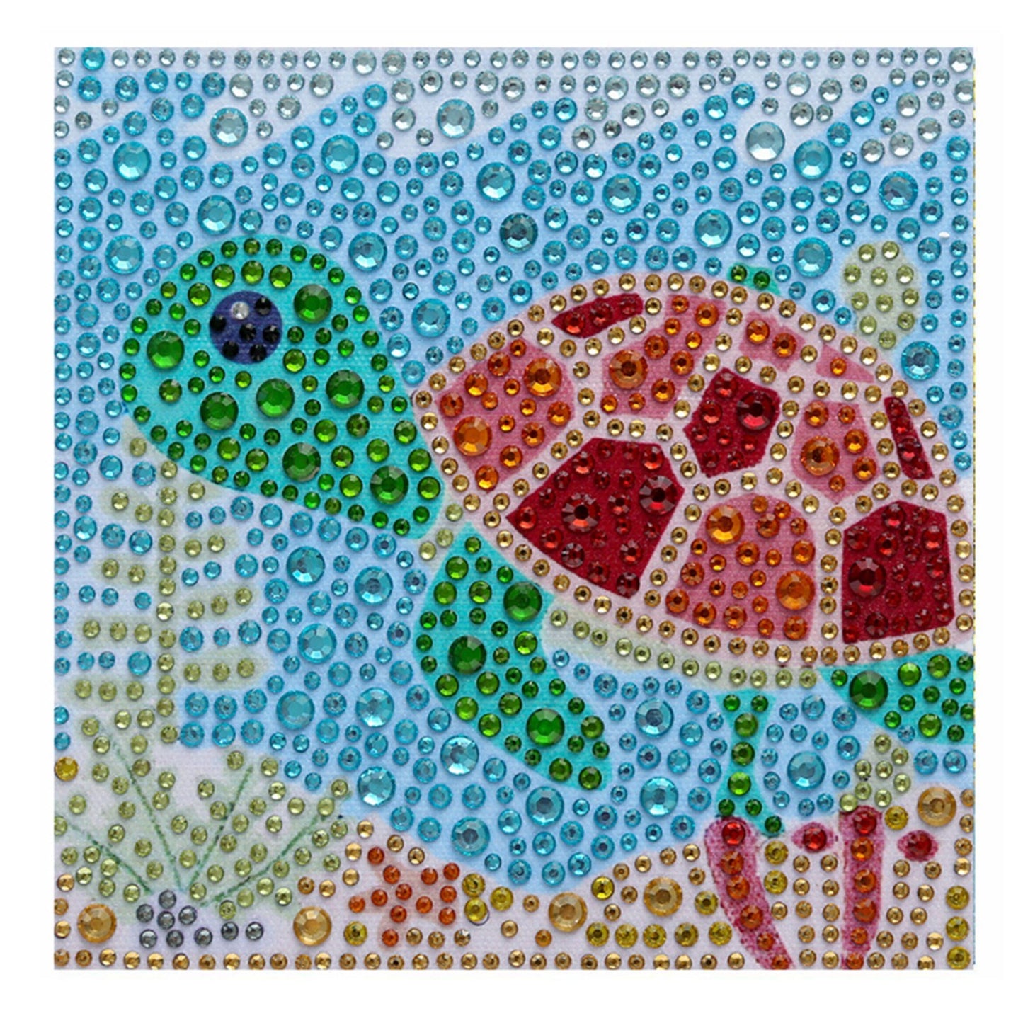 Cute Tortoise 5D Diamond Painting Kit - Full Drill 150x150mm Embroidery Decor for Kids