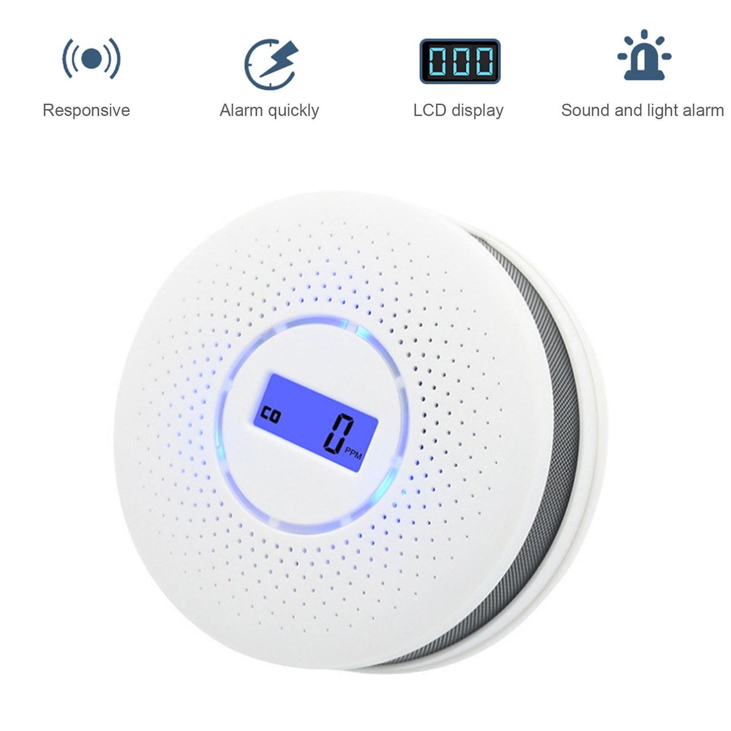 Dual Sensor Smoke and Carbon Monoxide Alarm Detector