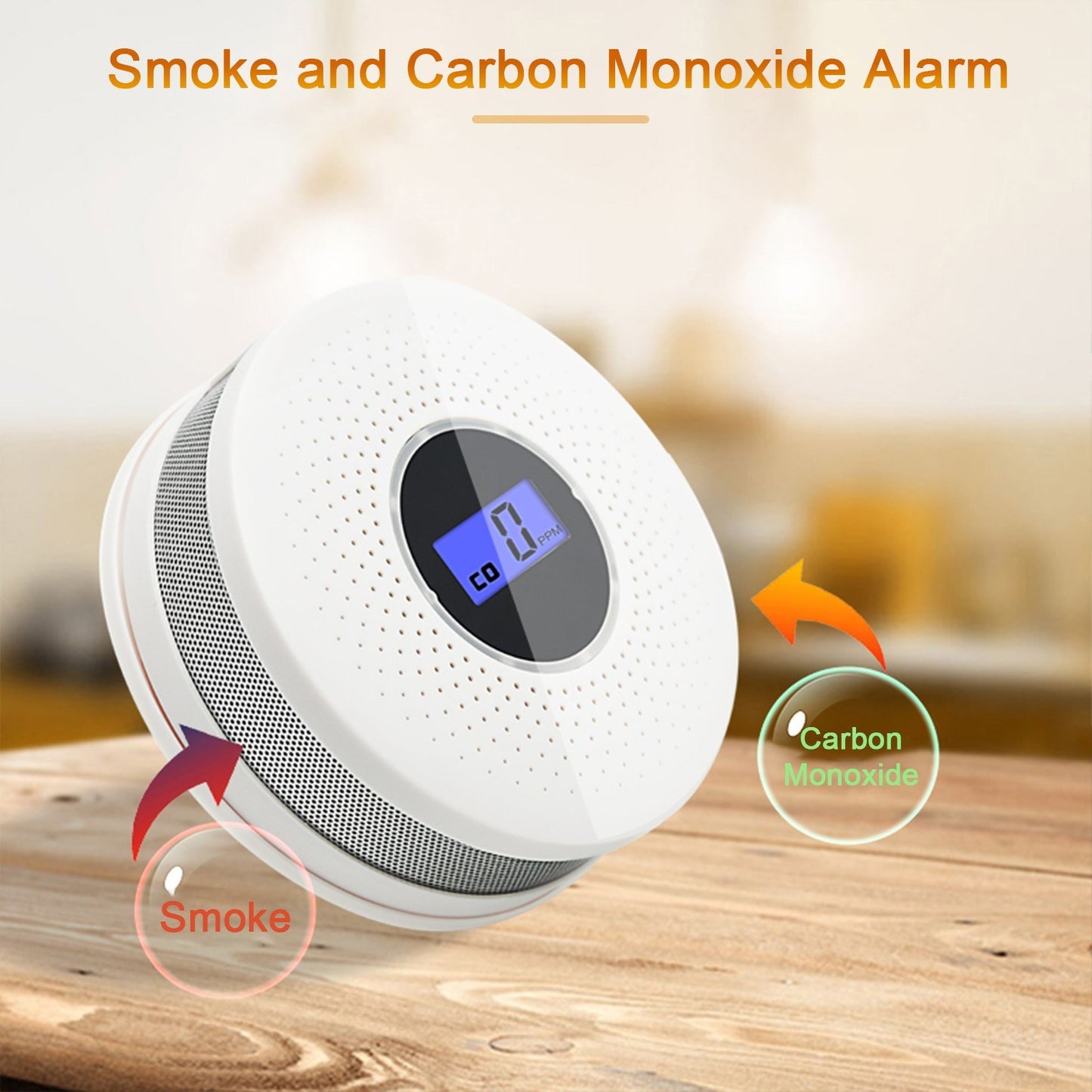 Dual Sensor Smoke and Carbon Monoxide Alarm Detector