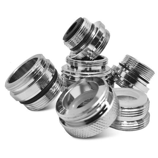 Universal Brass Tap Adapters - Set of 6