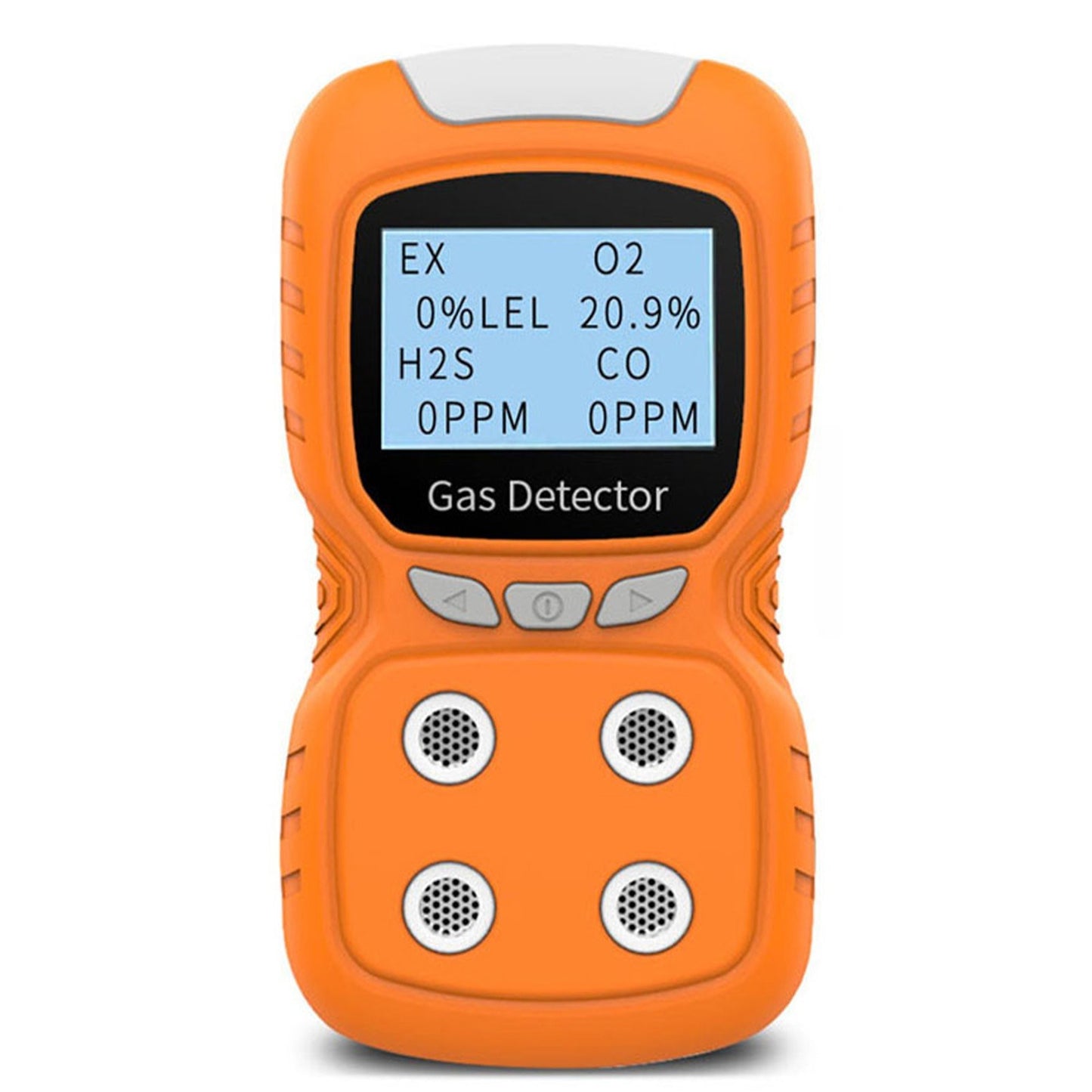 Portable 4-Gas Detector Analyzer: Rechargeable Digital CO Monitor with LCD Display, Sound, Light & Vibration Alarms for Air Quality Testing