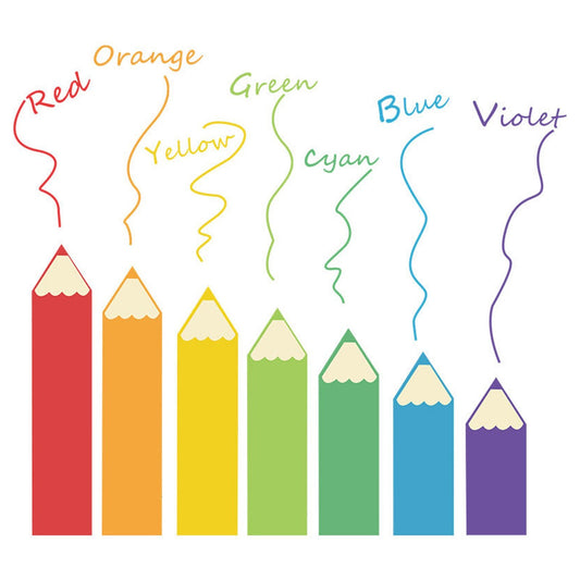 Colorful Pencils Shaped Wall Decals for Boys Kids Room