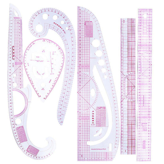 6-Piece French Metric Ruler Set
