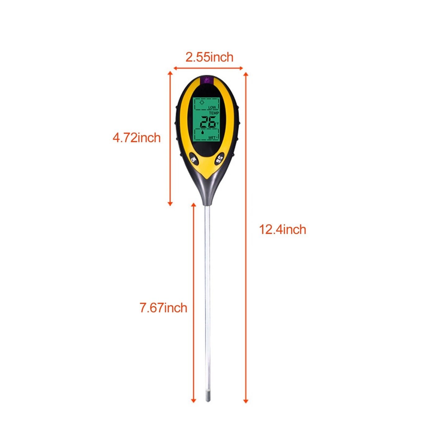 4-in-1 Soil Test Kit: PH, Moisture, Light & Temperature Meter