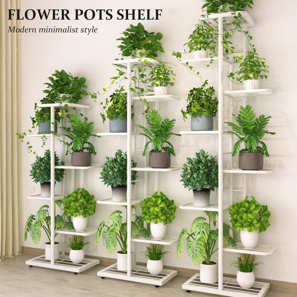 5-Tier Heavy Duty Plant Stand Display Shelf for Potted Flowers and Potting Storage