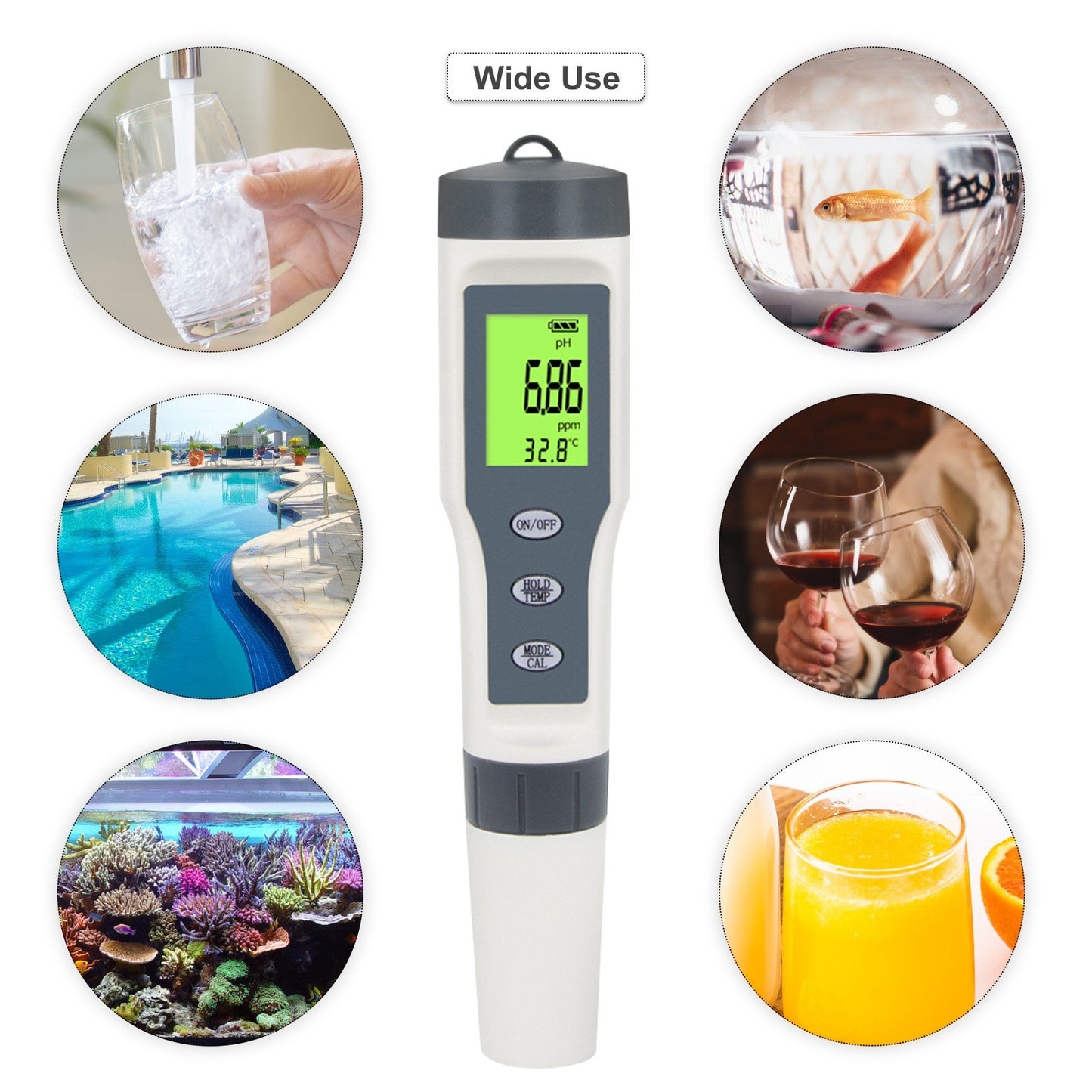 Precision Digital pH Meter for Water Quality Testing