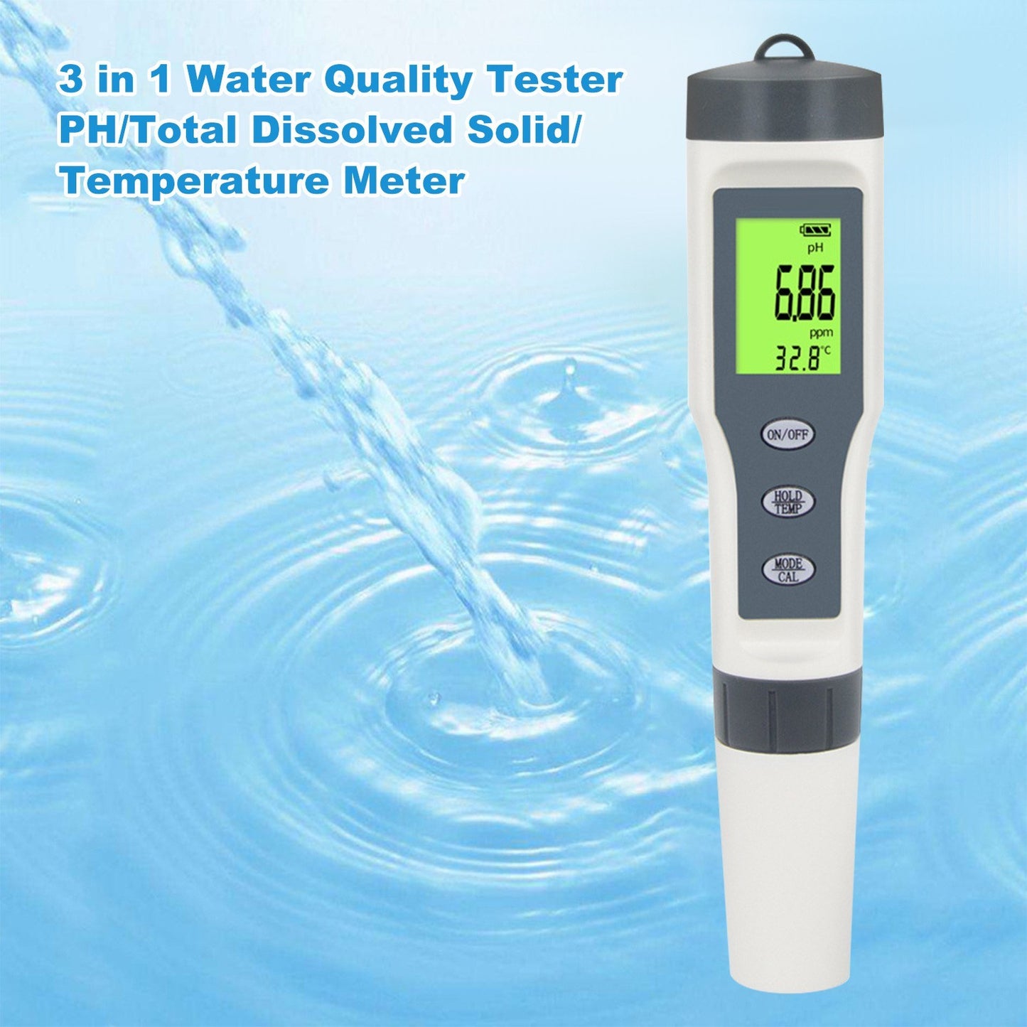 Precision Digital pH Meter for Water Quality Testing