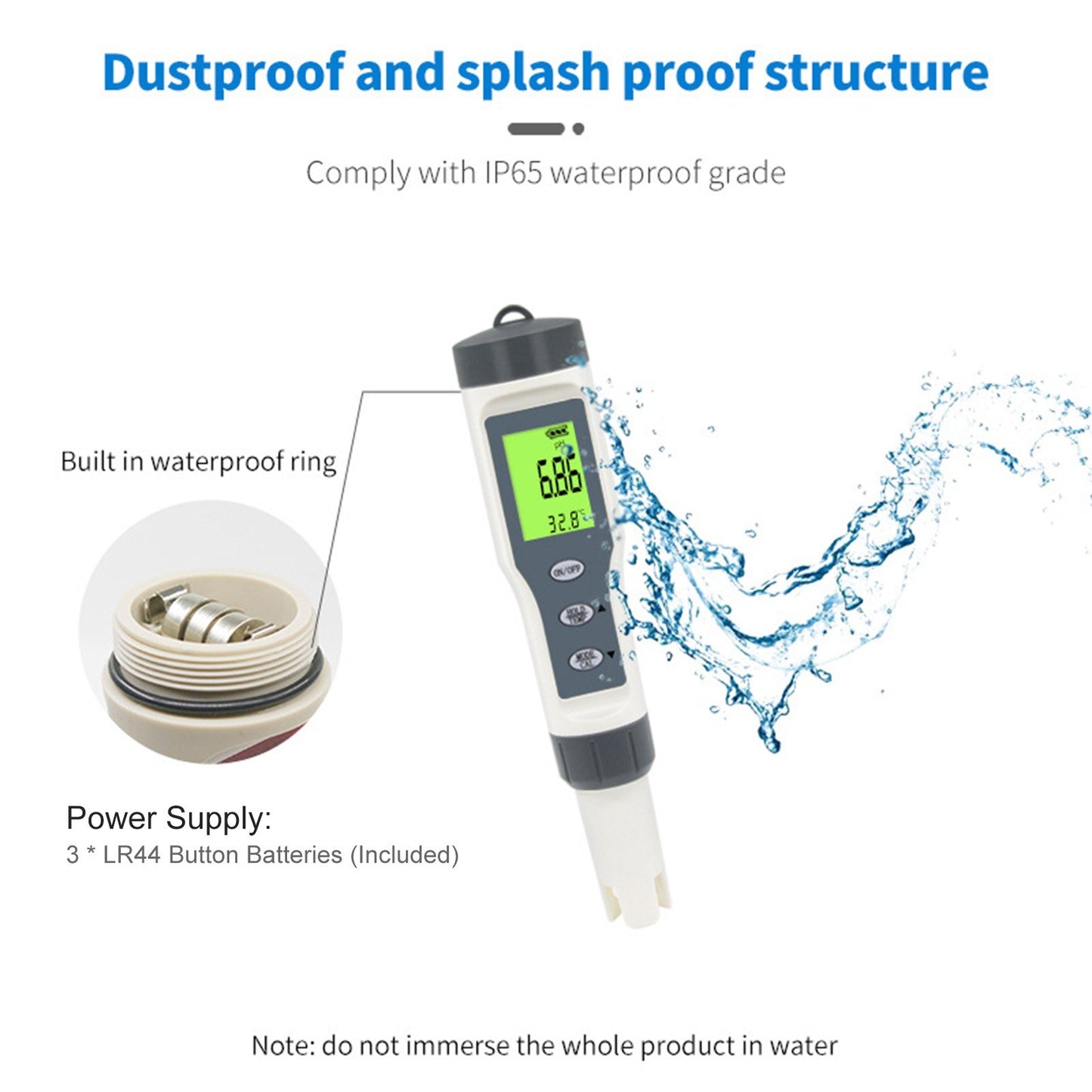 Precision Digital pH Meter for Water Quality Testing