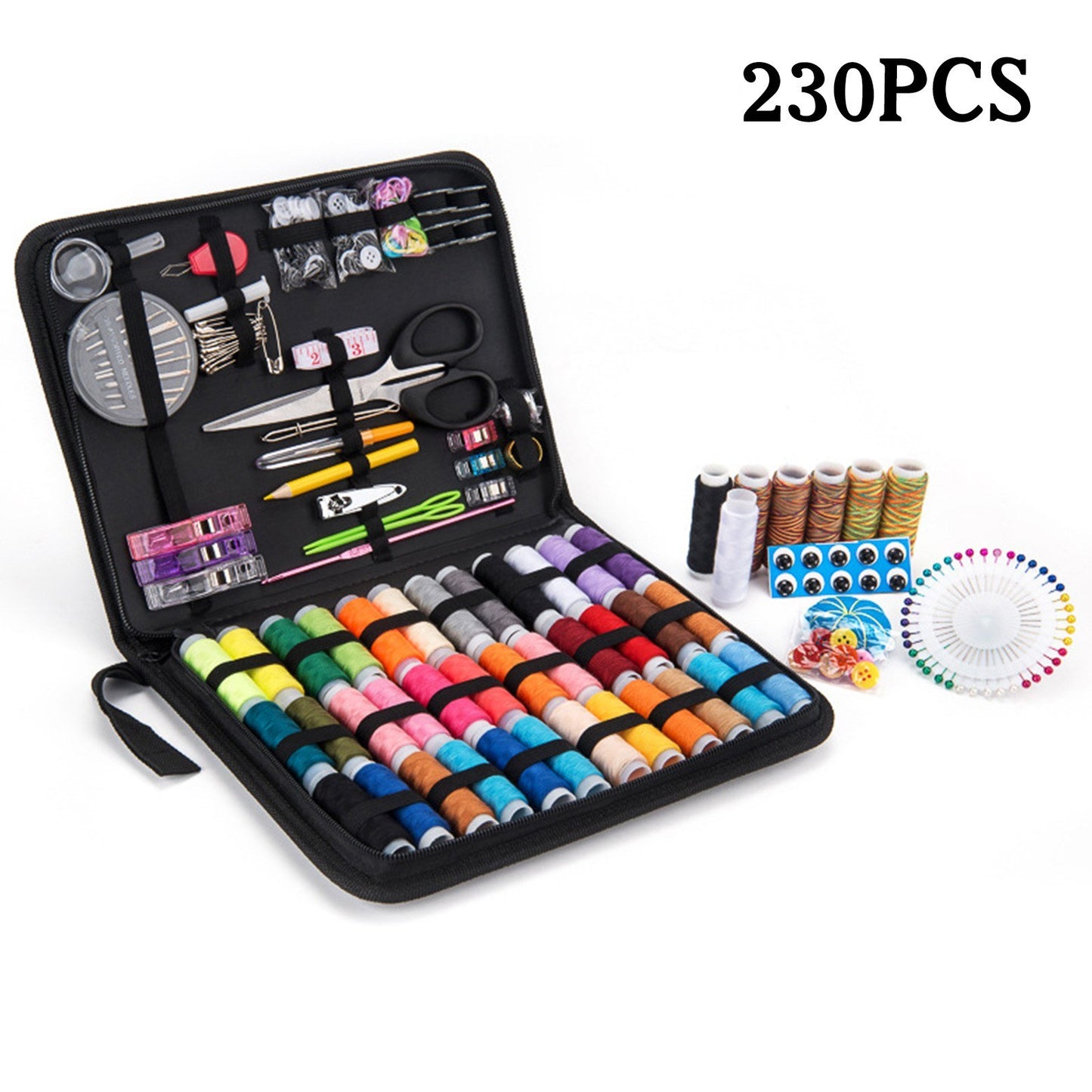 Complete Sewing Kit with Diverse Thread Set