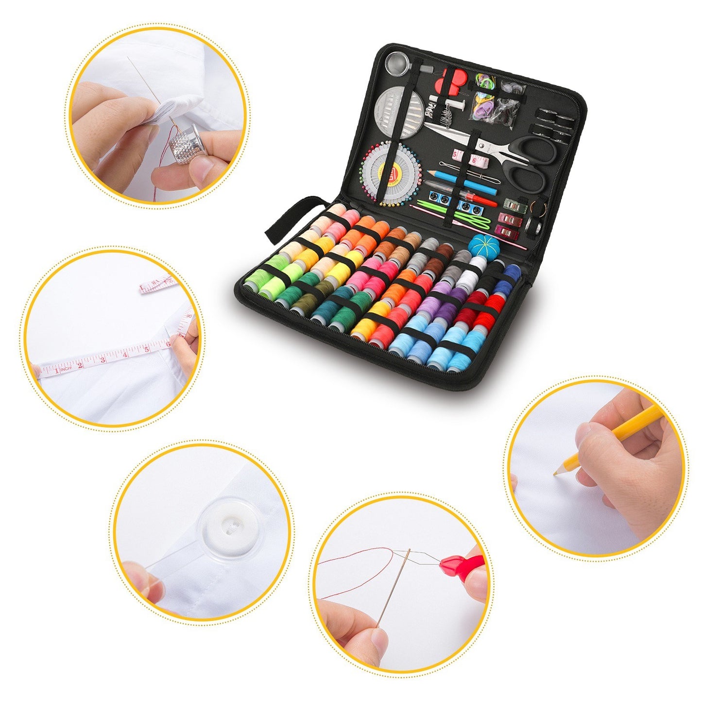 Complete Sewing Kit with Diverse Thread Set