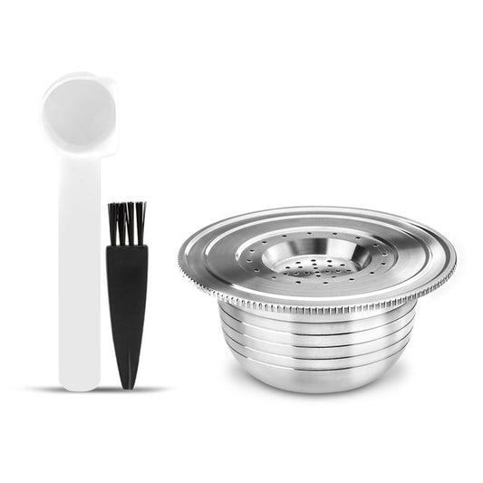 Refillable Stainless Steel Coffee Capsules with Spoon & Brush for Bialetti Machines